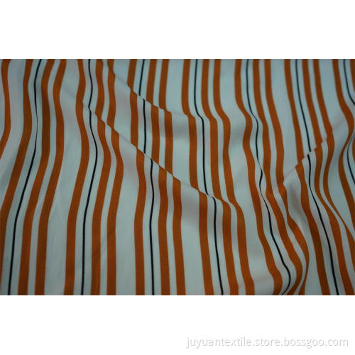 100% Polyester Sea Island Yarn Stripe Print Fabric